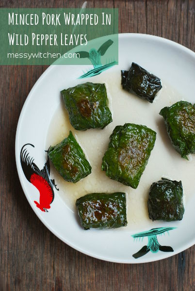 Minced Pork Wrapped In Wild Pepper Leaves